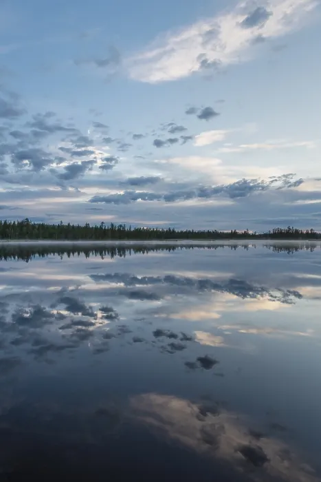 Framed Print : Cloud Reflection Print, Norrbotten, Lapland Sweden 2017