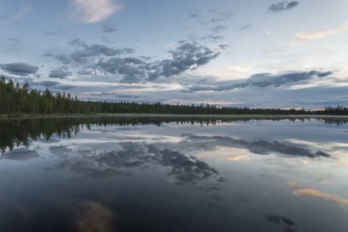 Framed Print : Cloud Reflection Print, Norrbotten, Lapland, Sweden 2017