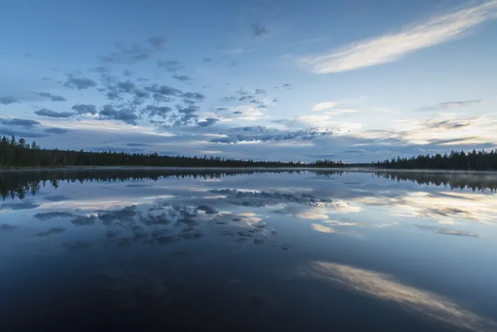 Framed Print : Cloud Reflection Print, Norrbotten Lake, Sweden 2017 Framed Print : Cloud Reflection Print, Norrbotten Lake, Sweden 2017