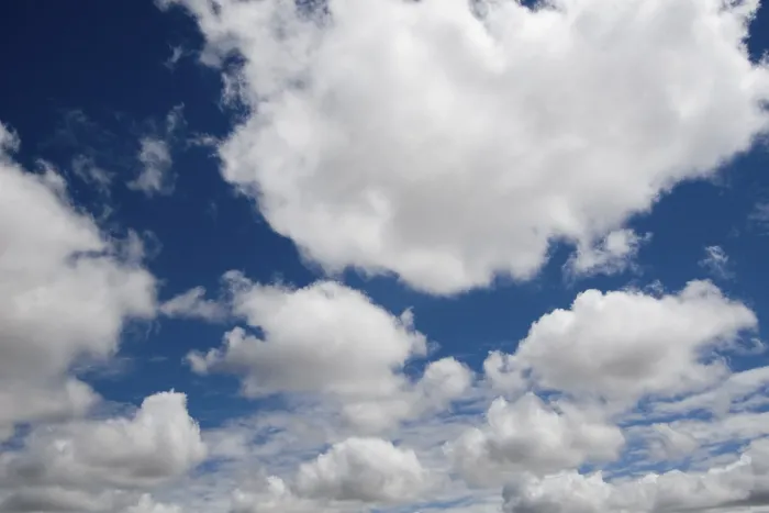 Framed Print : Clouds in a blue sky Print