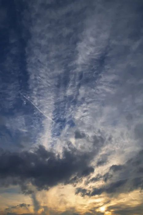 Framed Print : Clouds in the Evening Sky Print