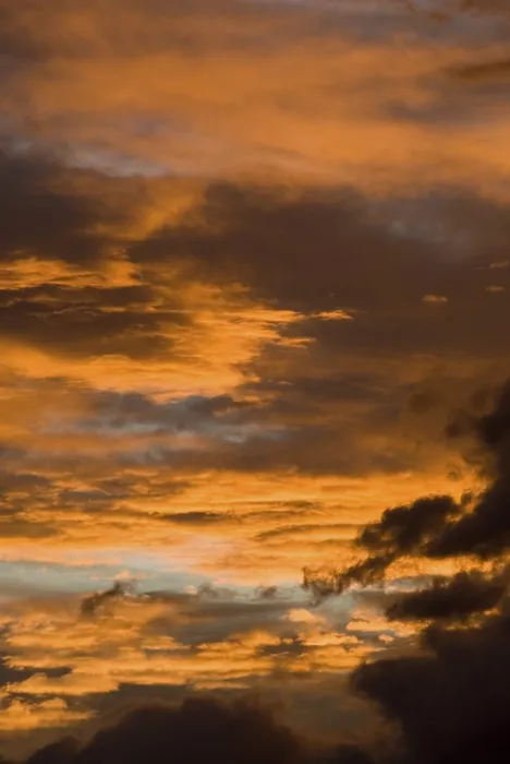 Framed Print : Clouds in a Glowing Orange Sky Print, Inntal, Tyrol, Austria