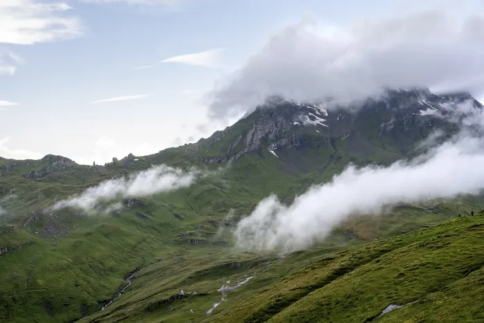 Framed Print : Clouds Move Around Mountain Peaks Print, Grindelwald First Framed Print : Clouds Move Around Mountain Peaks Print, Grindelwald First