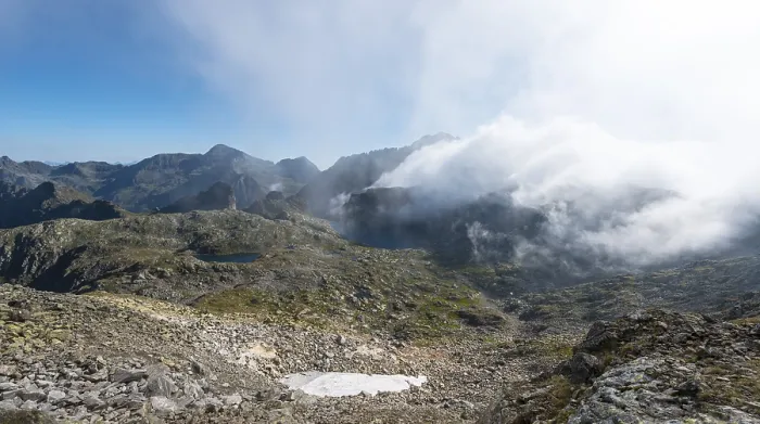 Framed Print : Clouds passing over the ridge, Oberer Klaffersee Print Framed Print : Clouds passing over the ridge, Oberer Klaffersee Print
