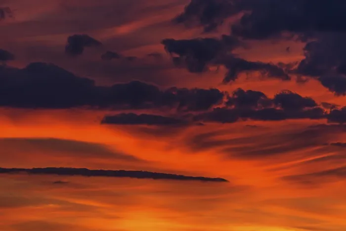 Framed Print : Clouds at the Red Evening Sky Print, Germany Framed Print : Clouds at the Red Evening Sky Print, Germany