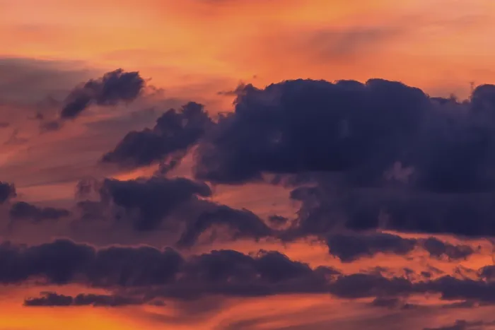 Framed Print : Clouds at the Red Evening Sky Print, Germany Framed Print : Clouds at the Red Evening Sky Print, Germany