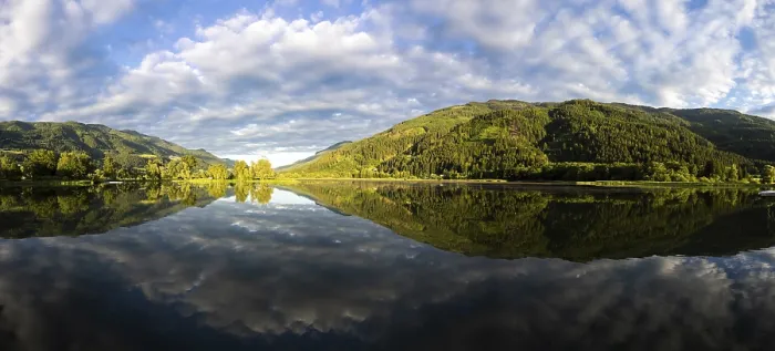 Framed Print : Clouds are reflected in the lake, Gaishorn am See Print Framed Print : Clouds are reflected in the lake, Gaishorn am See Print