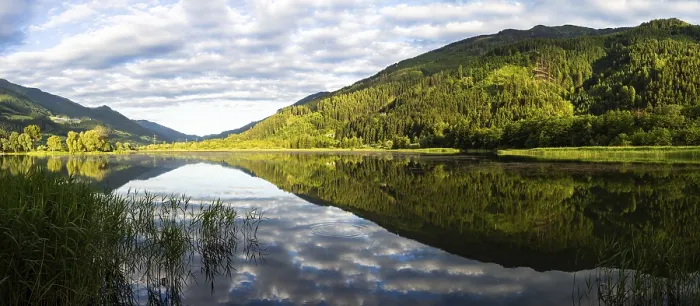 Framed Print : Clouds Reflected in Lake Gaishorner See Print Framed Print : Clouds Reflected in Lake Gaishorner See Print