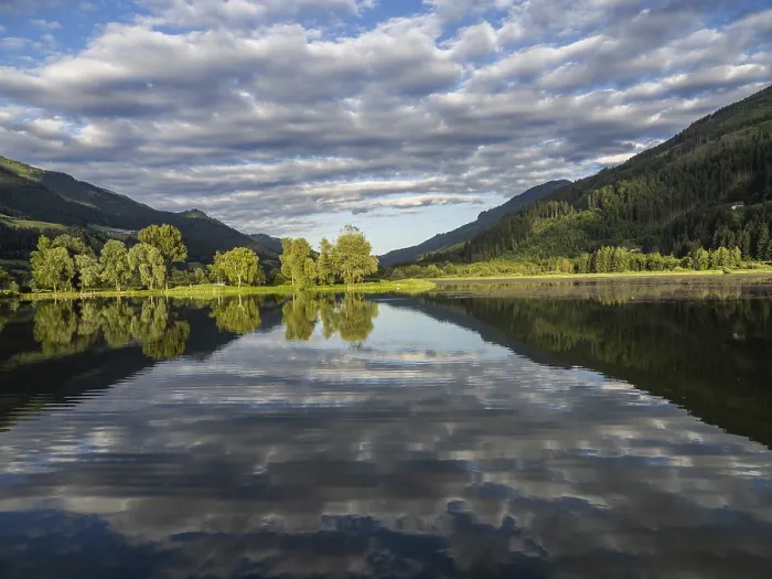 Framed Print : Cloud Reflection Print, Gaishorn am See, Austria Framed Print : Cloud Reflection Print, Gaishorn am See, Austria