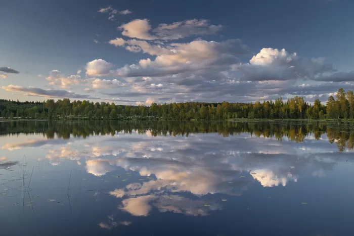 Framed Print : Clouds reflected on water surface, Sunne Sweden print Framed Print : Clouds reflected on water surface, Sunne Sweden print