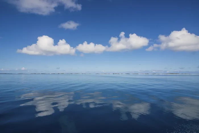 Framed Print : Clouds Reflecting in the Water, Tikehau Print Framed Print : Clouds Reflecting in the Water, Tikehau Print