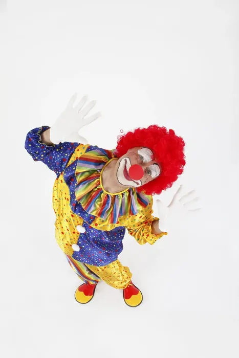Framed Print : Germany Clown greets from below Print Framed Print : Germany Clown greets from below Print