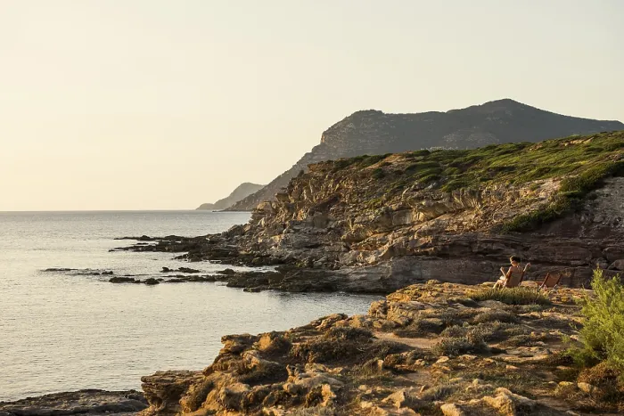 Framed Print : Capo Caccia Coast Print, Sardinia Sunset
