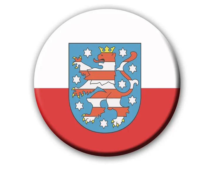 Framed Print : Coat of Arms Print of Thuringia, Germany Framed Print : Coat of Arms Print of Thuringia, Germany