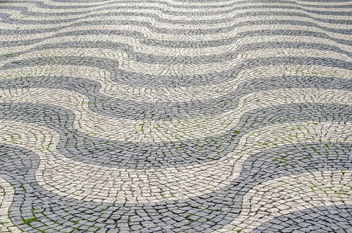 Framed Print : Detail of Cobblestone Pavement in Lisbon Print Framed Print : Detail of Cobblestone Pavement in Lisbon Print