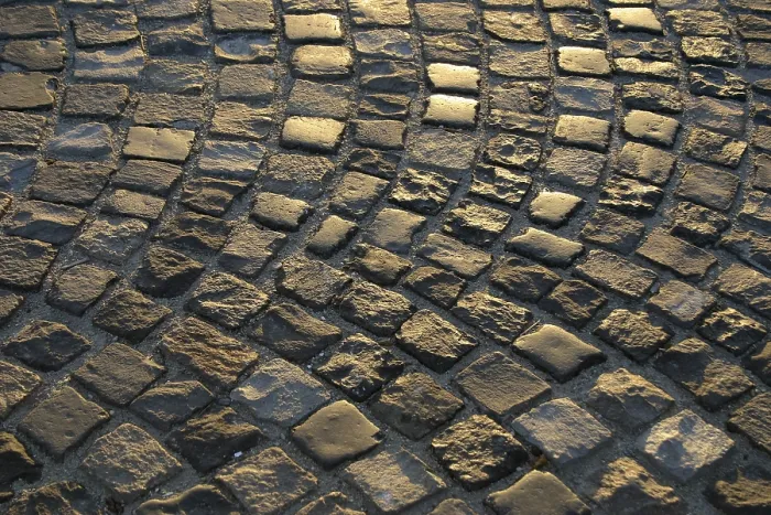 Framed Print : Cobblestone Road at Sunset Print Framed Print : Cobblestone Road at Sunset Print