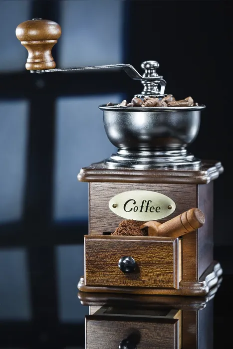 Framed Print : Coffee Mill Print with Abstract Background Framed Print : Coffee Mill Print with Abstract Background