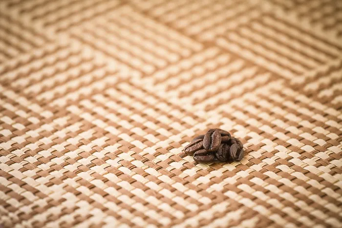 Framed Print : Coffee Beans on a Tablecloth Print Framed Print : Coffee Beans on a Tablecloth Print