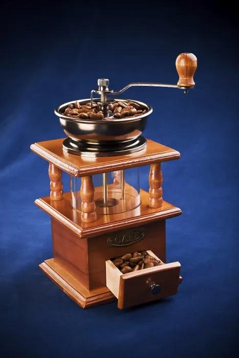 Framed Print : Coffee Mill Print with Coffee Beans Framed Print : Coffee Mill Print with Coffee Beans