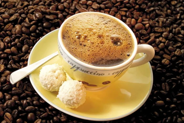 Framed Print : Coffee Cup and Coffee Beans Print Framed Print : Coffee Cup and Coffee Beans Print