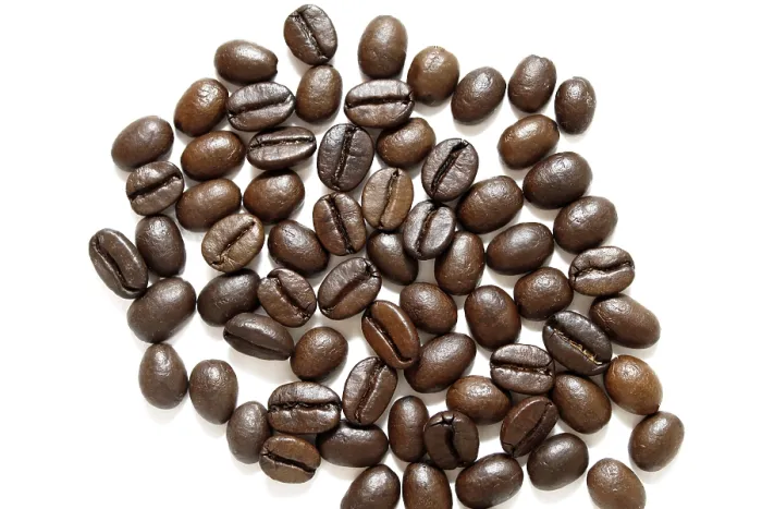 Framed Print : Coffee Grains Print on White Background Framed Print : Coffee Grains Print on White Background