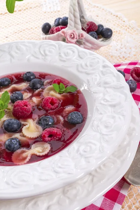 Framed Print : Cold Fruit Soup Print Framed Print : Cold Fruit Soup Print
