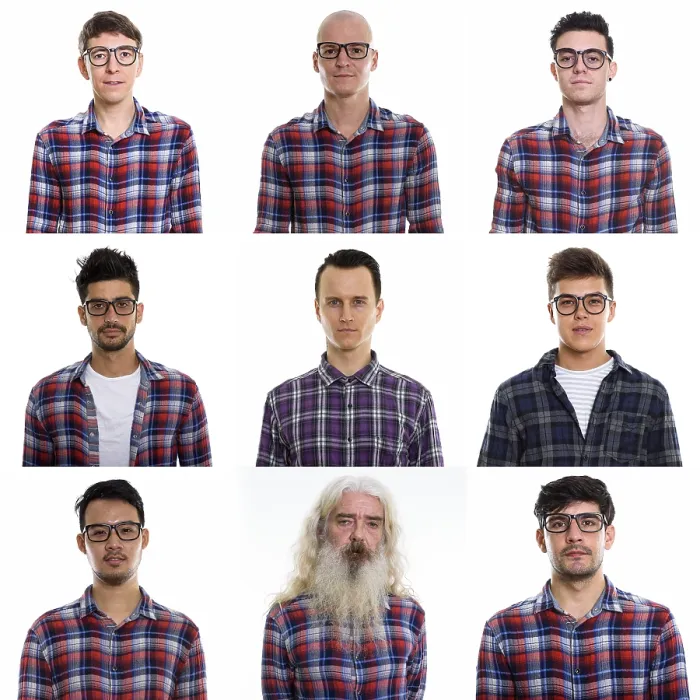 Framed Print : Diverse Men in Gray Background Print Framed Print : Diverse Men in Gray Background Print
