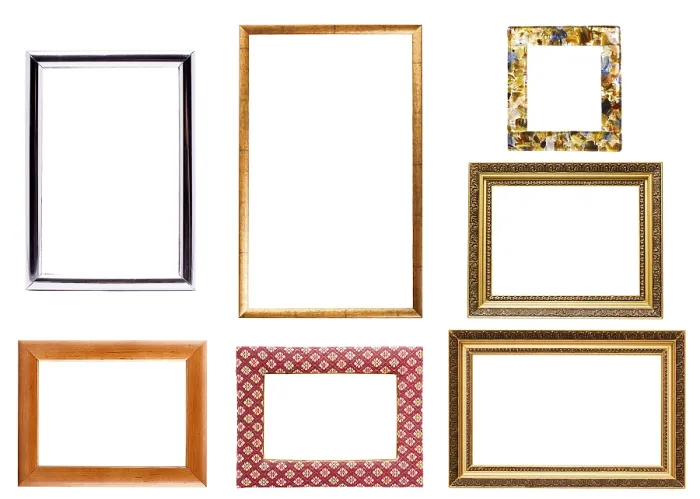 Framed Print : Empty Picture Frames Print Collection Framed Print : Empty Picture Frames Print Collection