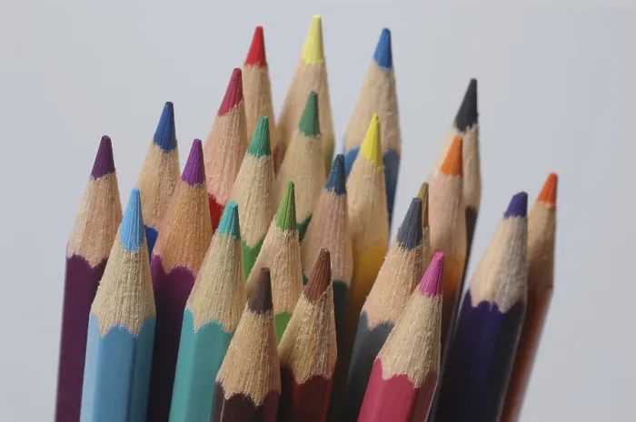 Framed Print : Colored Pencils Print Framed Print : Colored Pencils Print