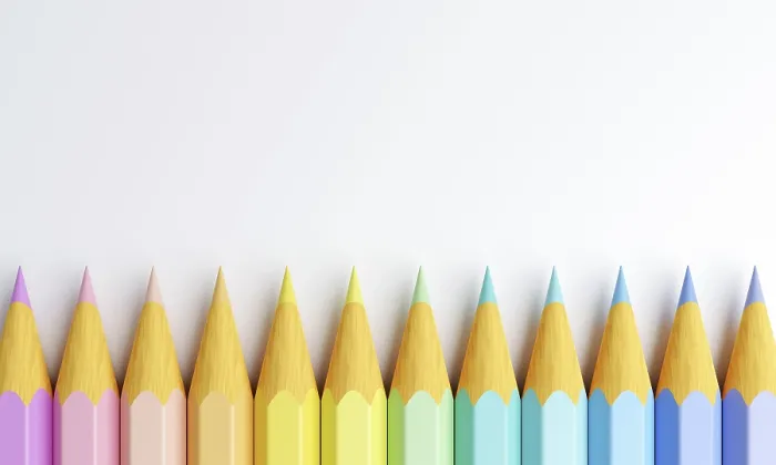 Framed Print : Colored Pencils Print with Copy Space Background Framed Print : Colored Pencils Print with Copy Space Background