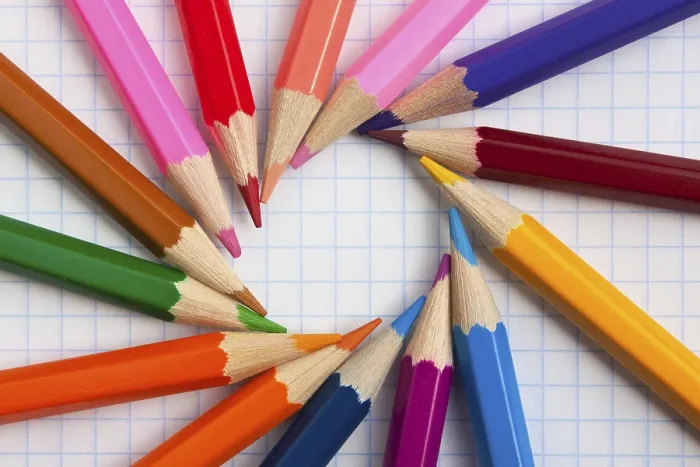 Framed Print : Colored Pencils at School Print Framed Print : Colored Pencils at School Print