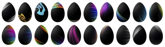Framed Print : Colorful Easter Eggs Print Set Framed Print : Colorful Easter Eggs Print Set