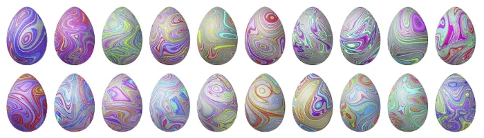 Framed Print : Colorful Easter Eggs Print - Multicolored Egg Set