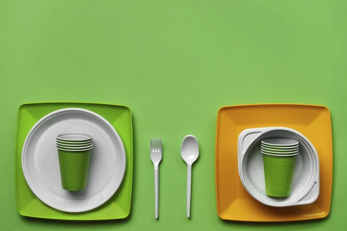 Framed Print : Colorful Plastic Disposable Tableware Print Framed Print : Colorful Plastic Disposable Tableware Print