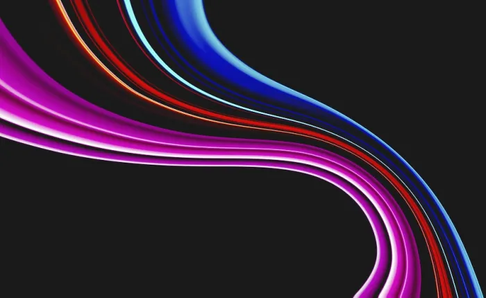 Framed Print : Abstract Neon Colors Wave Print on Dark Background Framed Print : Abstract Neon Colors Wave Print on Dark Background