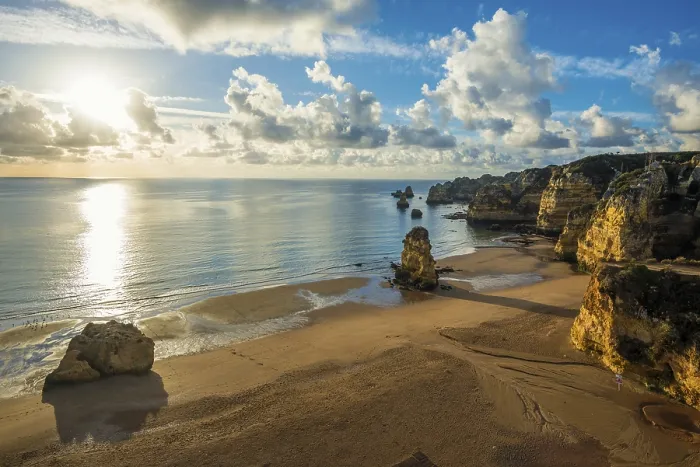 Framed Print : Coloured Cliffs and Sunrise Beach Print, Praia da Dona Ana, Portugal Framed Print : Coloured Cliffs and Sunrise Beach Print, Praia da Dona Ana, Portugal