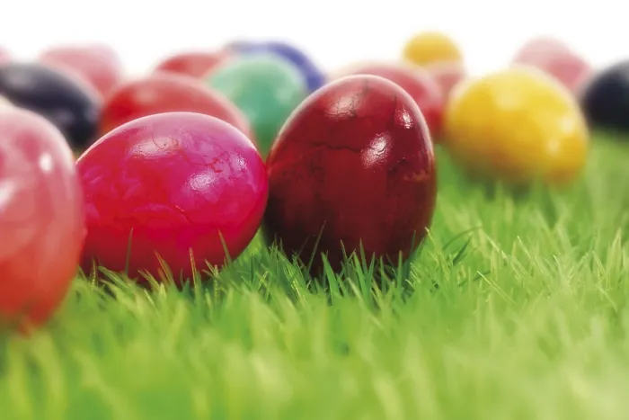 Framed Print : Coloured Easter Eggs in the Grass Print Framed Print : Coloured Easter Eggs in the Grass Print