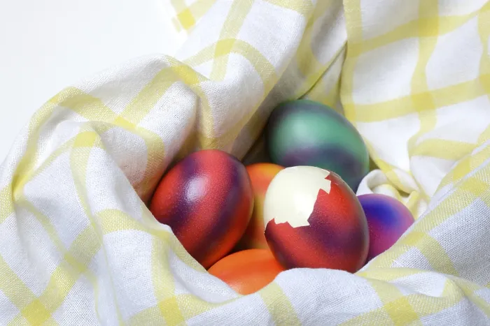 Framed Print : Colourful Easter Eggs Print - Traditional Cloth Dyeing Framed Print : Colourful Easter Eggs Print - Traditional Cloth Dyeing