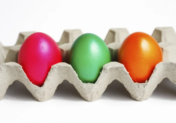 Framed Print : Coloured Eggs in an Egg Carton Print Framed Print : Coloured Eggs in an Egg Carton Print