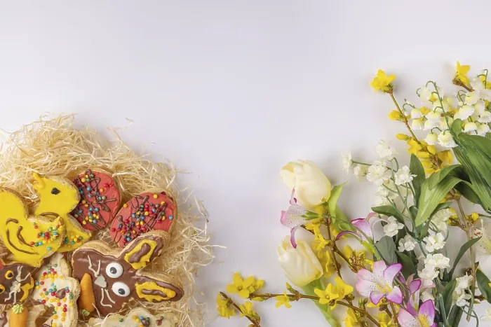 Framed Print : Colourful Easter Biscuits Print Framed Print : Colourful Easter Biscuits Print