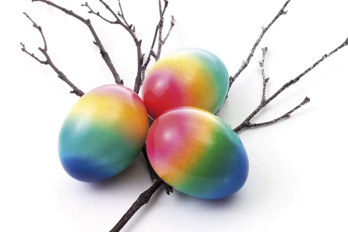 Framed Print : Colourful Painted Easter Eggs and Willow Twig Print Framed Print : Colourful Painted Easter Eggs and Willow Twig Print