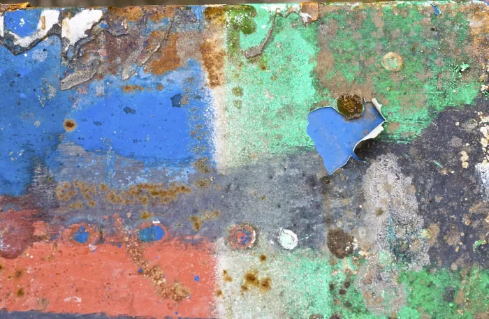 Framed Print : Colourful Pattern of Peeling Paint Print, Germany Framed Print : Colourful Pattern of Peeling Paint Print, Germany