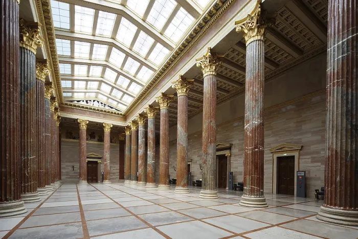 Framed Print : Column Hall with 24 Marble Columns Print, Austrian Parliament Building Framed Print : Column Hall with 24 Marble Columns Print, Austrian Parliament Building