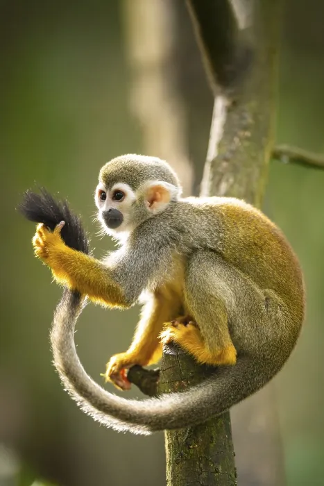 Framed Print : Common Squirrel Monkey Print - South America