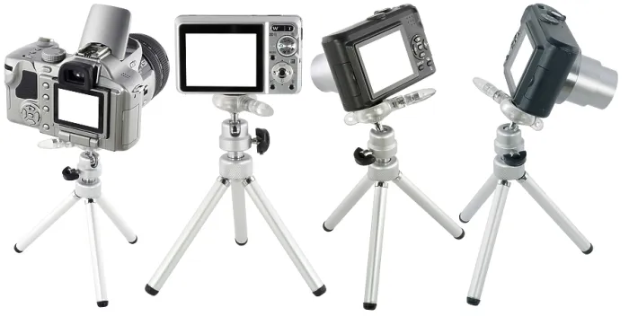 Framed Print : Compact Digital Camera Print on Mini Tripod Framed Print : Compact Digital Camera Print on Mini Tripod