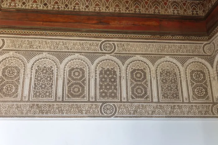 Framed Print : Bahia Palace Arabesque Patterns Print, Marrakech Morocco Framed Print : Bahia Palace Arabesque Patterns Print, Marrakech Morocco