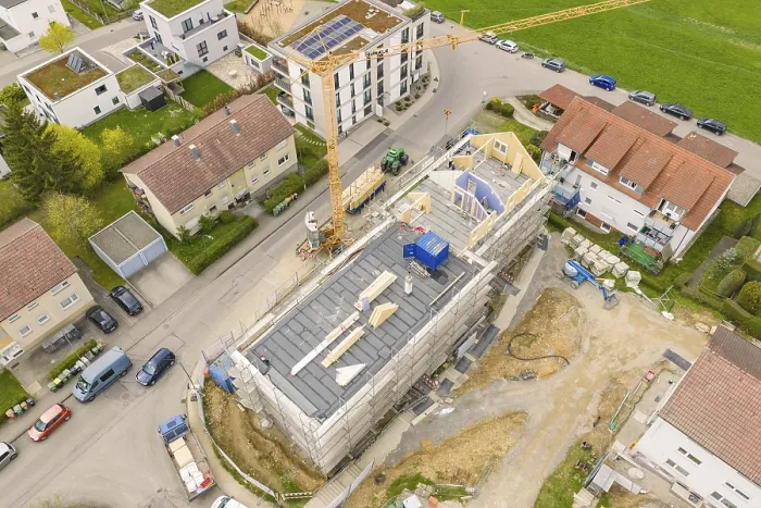Framed Print : Complex Construction Site Print, Nagold, Germany
