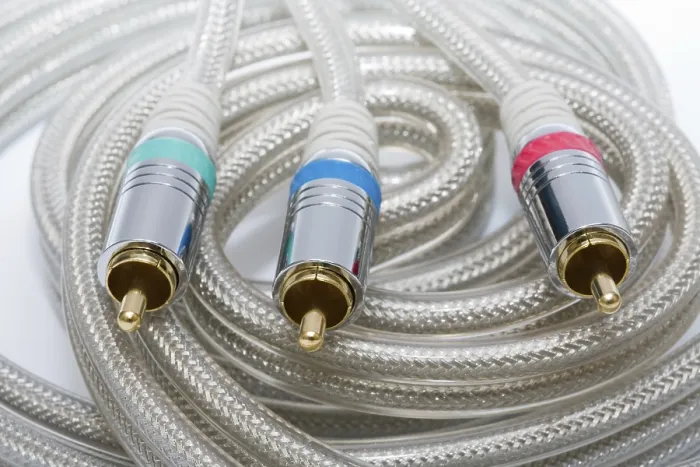 Framed Print : Component Video Cable Print with Gold Covering Framed Print : Component Video Cable Print with Gold Covering