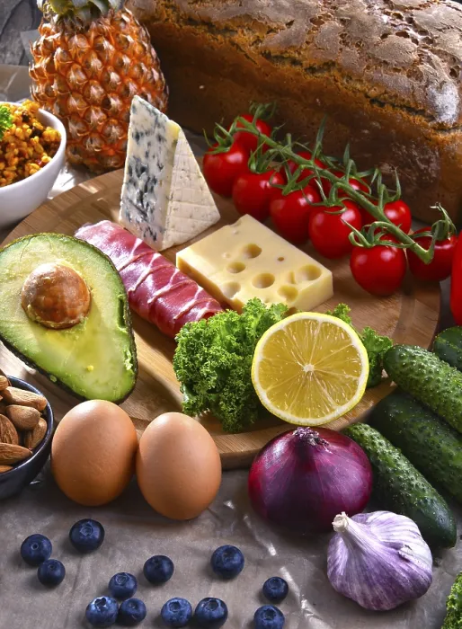 Framed Print : Composition with assorted food products on kitchen table Print Framed Print : Composition with assorted food products on kitchen table Print