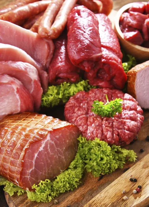 Framed Print : Composition with assorted meat products Print Framed Print : Composition with assorted meat products Print